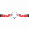 Gag With Multiple O-Rings 4 / 4.8 Cm Red Adjustable 38 X 56 Cm