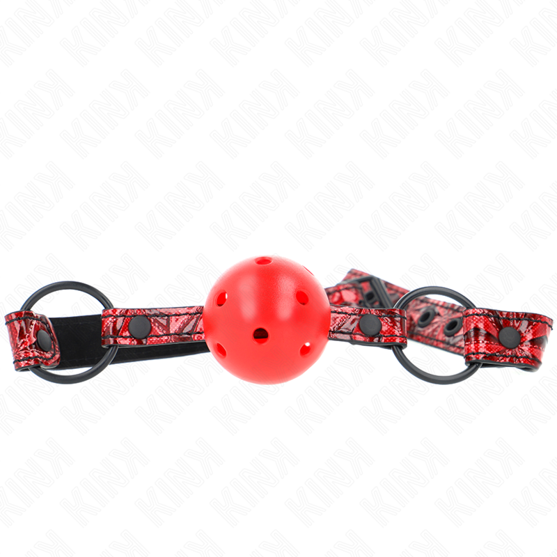 Bâillon à Boule 4.5 Cm Avec Motif Diamant Modèle 1 64.5 Cm Ajustable 42-60 Cm