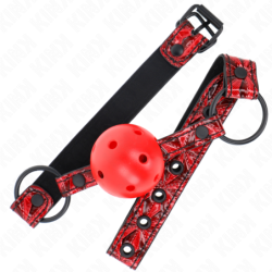 Bâillon à Boule 4.5 Cm Avec Motif Diamant Modèle 1 64.5 Cm Ajustable 42-60 Cm