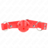 Ballknebel 4,5 Cm Hart Hohl Rot Komplett 62 X 2 Cm