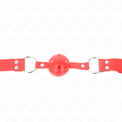 Ballknebel 4,5 Cm Hart Hohl Rot Komplett 62 X 2 Cm