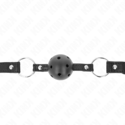 Ball Gag 4.5 Cm Zwart Hard Hol Model 1 63.5 X 2 Cm