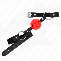 Knebelball 4,5 Cm Rot Hart Hohl Modell 1 63,5 X 2 Cm
