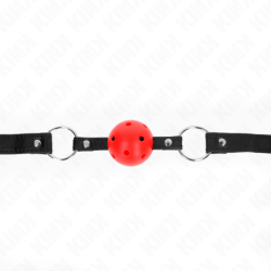 Knebelball 4,5 Cm Rot Hart Hohl Modell 1 63,5 X 2 Cm