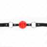 Knebelball 4,5 Cm Rot Hart Hohl Modell 1 63,5 X 2 Cm