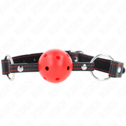 Ballknebel 4,5 cm Rot Hart Hohl Modell 2 65 x 2,5 cm