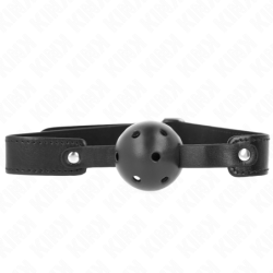 Knebelball 4.5 Cm Atmungsaktiv Schwarz 65 X 2.5 Cm