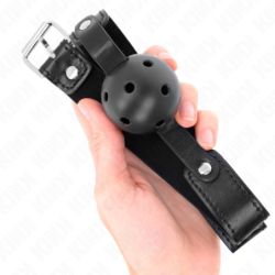 Mordaça de Bola 4.5 Cm Respirável Preto 65 X 2.5 Cm