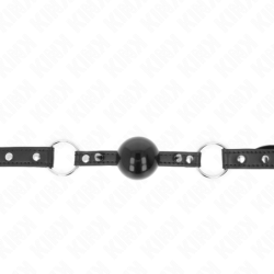 Bavaglio a Sfera 4 Cm Con Rivetto a Punta e Chiusura a Pressione 65 X 2 Cm