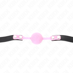 Bavaglio a Sfera 4 Cm in Silicone Luminoso 60 X 2 Cm