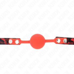 Bavaglio a Sfera 4 Cm In Silicone Modello 2 Con Lucchetto 60 X 2 Cm