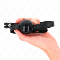 Mordaça De Bola 4 Cm Sólida Simples Preto 65 X 1.5 Cm