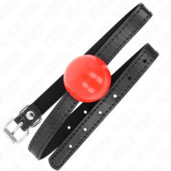 Bavaglio a Sfera 4 Cm Solido Semplice Rosso 65 X 1.5 Cm