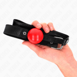 Bila de gag 4 cm moale din TPE Model 1 66 x 2.5 cm Ajustabilă 41-61 cm