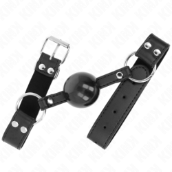 Bâillon à Boule 4 Cm Doux Et Solide Avec Sangle En Similicuir 62 X 2.5 Cm Réglable 42-58 Cm
