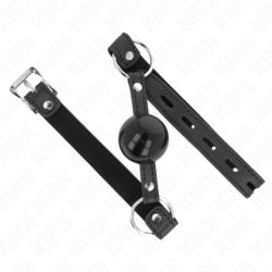 Guľový roubík 4 cm TPE s čiernym zámkom 60 x 2 cm