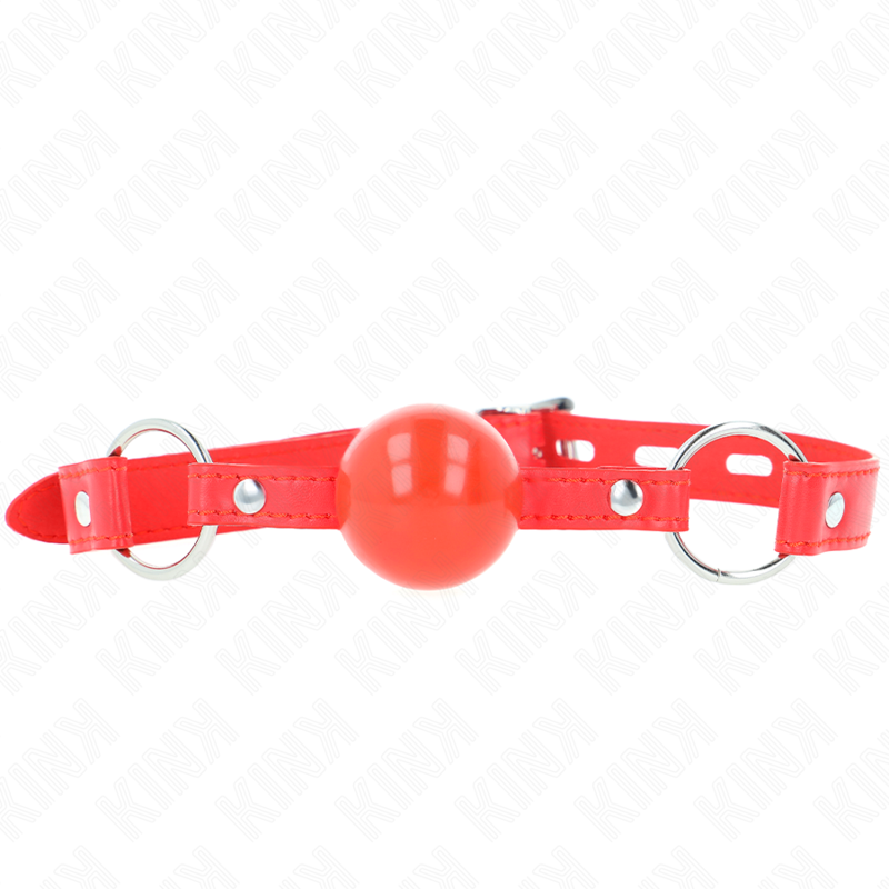 Mordaça de Bola 4 Cm Tpe com Cadeado Vermelho 60 X 2 Cm