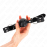 Mordaça de Bola 4 Cm Transpirável Com Rebite Duplo Modelo 1 Preto 62 X 2.5 Cm Ajustável 42-58 Cm