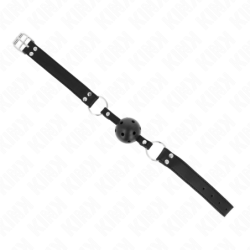 Balles mute ar 4 cm elpojošu ar dubultkniedēm Modelis 1 Melns 62 X 2.5 cm Regulējams 42-58 cm