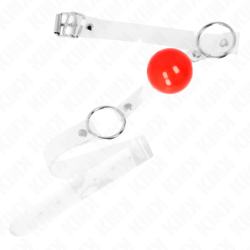 Museruola a Sfera Rossa in PVC Trasparente Regolabile