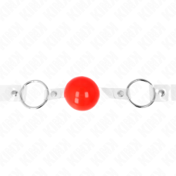 Museruola a Sfera Rossa in PVC Trasparente Regolabile