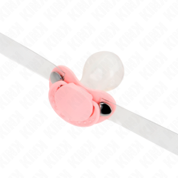 Žinduko formos kamuolys burnai 5.5 X 4 Cm Rožinis Reguliuojamas 43-60 Cm
