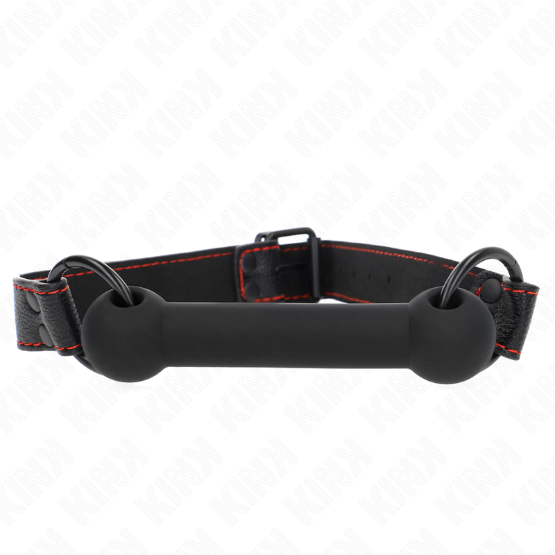Mordaza Forma De Hueso Con Correa Polipiel Negro Ajustable 41-57 Cm