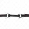 Bâillon en Forme d'Os avec Sangle Similicuir Noir Réglable 41-57 Cm