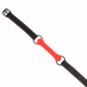 Bâillon en Forme d'Os avec Sangle Similicuir Rouge Réglable 41-57 Cm