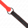 Bâillon en Forme d'Os avec Sangle Similicuir Rouge Réglable 41-57 Cm