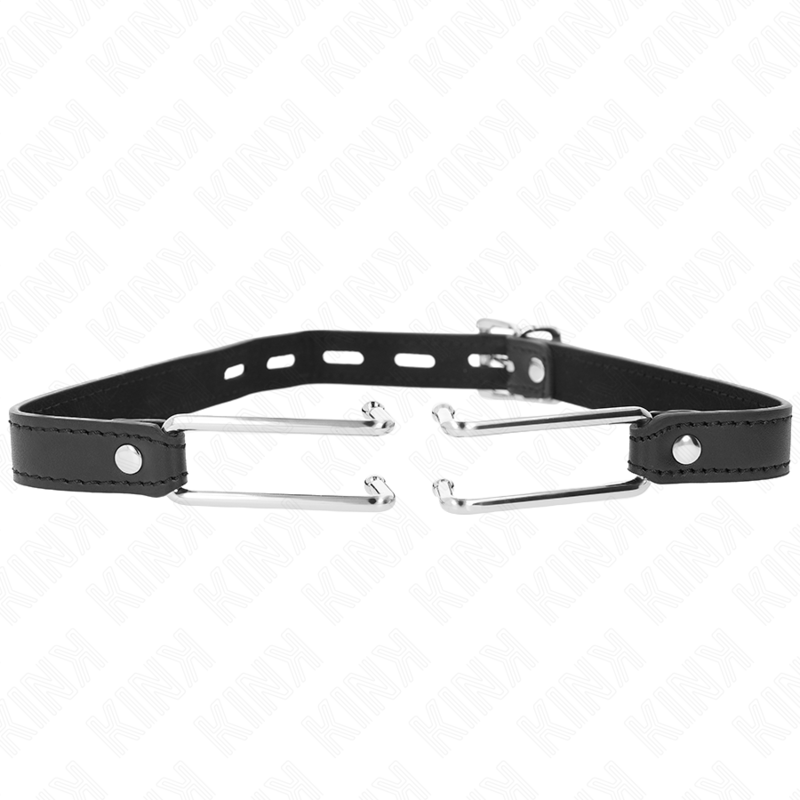 Metaliniai Kablys Burnos Kamštis 11.5 Cm Su Reguliuojamu Dirbtinės Odos Dirželiu 39-58 Cm X 2 Cm