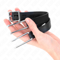 Mordaça Gancho De Metal 11.5 Cm Com Correia De Poliuretano Ajustável 39-58 Cm X 2 Cm
