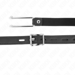 Metallist suukorv konksuga 11.5 Cm Reguleeritava kunstnahast rihmaga 39-58 Cm X 2 Cm