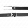 Metallist suukorv konksuga 11.5 Cm Reguleeritava kunstnahast rihmaga 39-58 Cm X 2 Cm