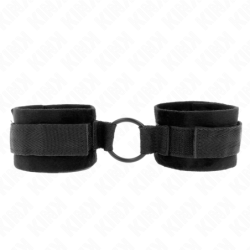 Muñequeras 25 Cm Para Principiantes Con Anilla 4 Cm Negro Ajustable 15-25 Cm