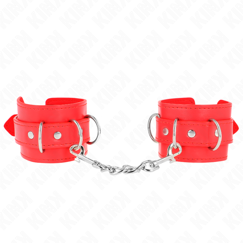 Punased reguleeritavad 3 D-rõngaga käerauad 17,5–25 cm x 6 cm