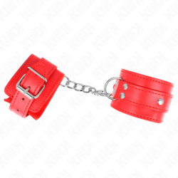Punased reguleeritavad 3 D-rõngaga käerauad 17,5–25 cm x 6 cm