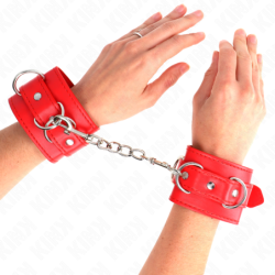 Algemas Com 3 Argolas Em D Ajustável Vermelho 17.5-25 Cm X 6 Cm