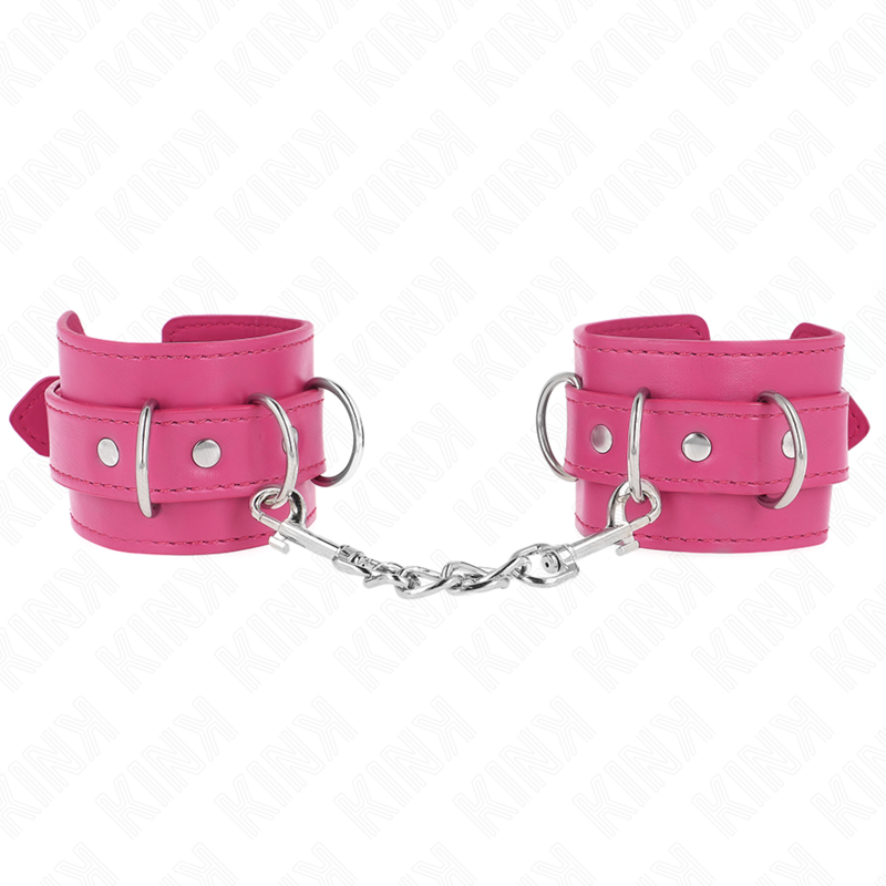 Håndledsmanchetter Med 3 D-ringe Justerbar Pink 17.5-25 Cm X 6 Cm