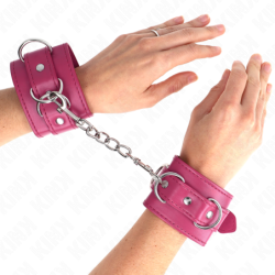 Roosad reguleeritavad käerauad 3 D-rõngaga 17,5–25 cm x 6 cm