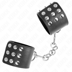 Riešinės su reguliuojamu užsegimu, juodos, 19–24 cm x 5,5 cm