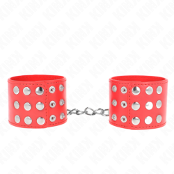 Muñequeras Con Cierre A Presión Ajustable Rojo 19-24 Cm X 5.5 Cm