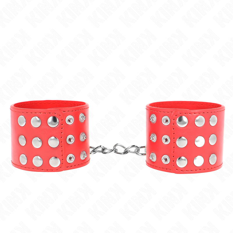 Punaiset säädettävät napsautuskiinnitteiset rannelenkit 19–24 cm x 5,5 cm