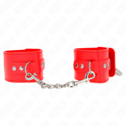 Punased reguleeritavad lukustatavad käerauad 16-23 cm x 5,5 cm