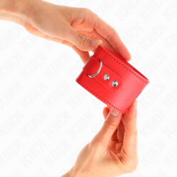 Algemas Com Fecho Cadeado Vermelho Ajustável 16-23 Cm X 5.5 Cm