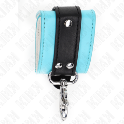 Algemas Com Fecho Premium Preto / Azul Ajustável 21-28 Cm X 5.5 Cm