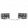 Pulseiras de Punho Com Linha Dupla de Tachas Ajustável Preto