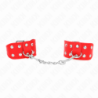 Pulseiras de Punho Com Linha Dupla de Tachas Ajustável Vermelho