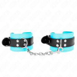 Muñequeras Con Gancho Forro Azul Ajustable 20-28 Cm X 5.5 Cm