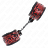 Reguleeritavad tumepunased teemantmustriga käerauad 17-26 cm x 5,5 cm